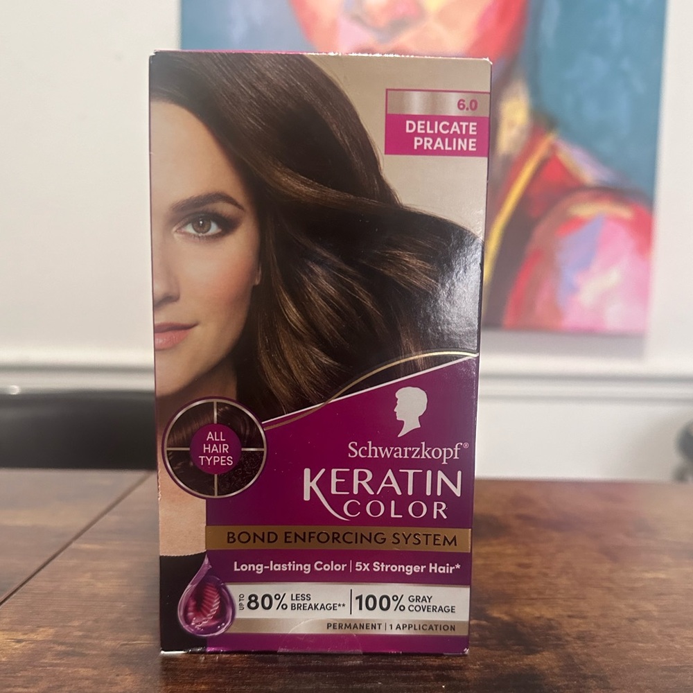 Schwarzkopf Keratin 6.0 Delicate Praline Color Hair Dye Kit